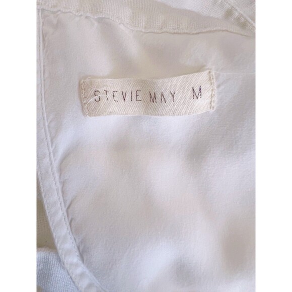 Stevie May Inhale Embroidery Belted Mini Dress Size Medium White Eyelet Boho - Picture 2 of 8